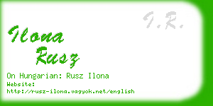 ilona rusz business card